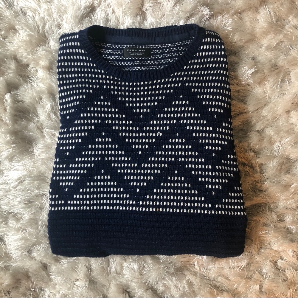 Zara Knit Patterned Sweater